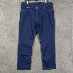 Origin Jeans Mens 36x30 Blue Relaxed Fit Dark Wash Stretch Denim Pants Made USA